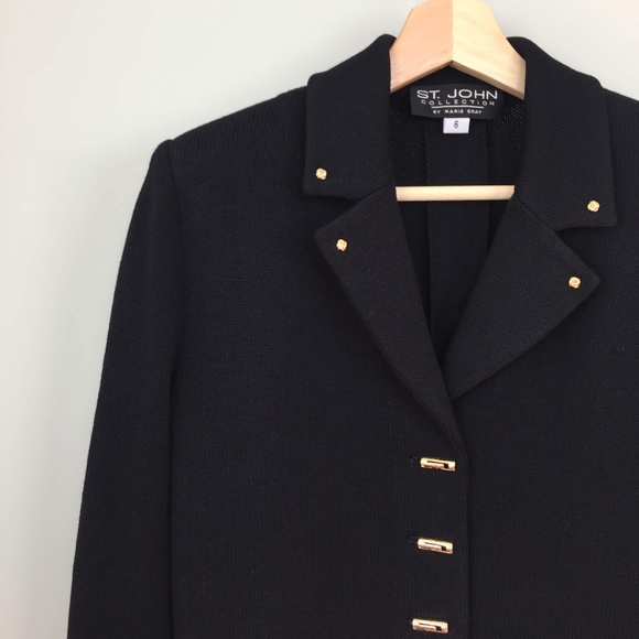 St. John Jackets & Blazers - Sale 🎉 St. John Black Knit Jacket Size 6